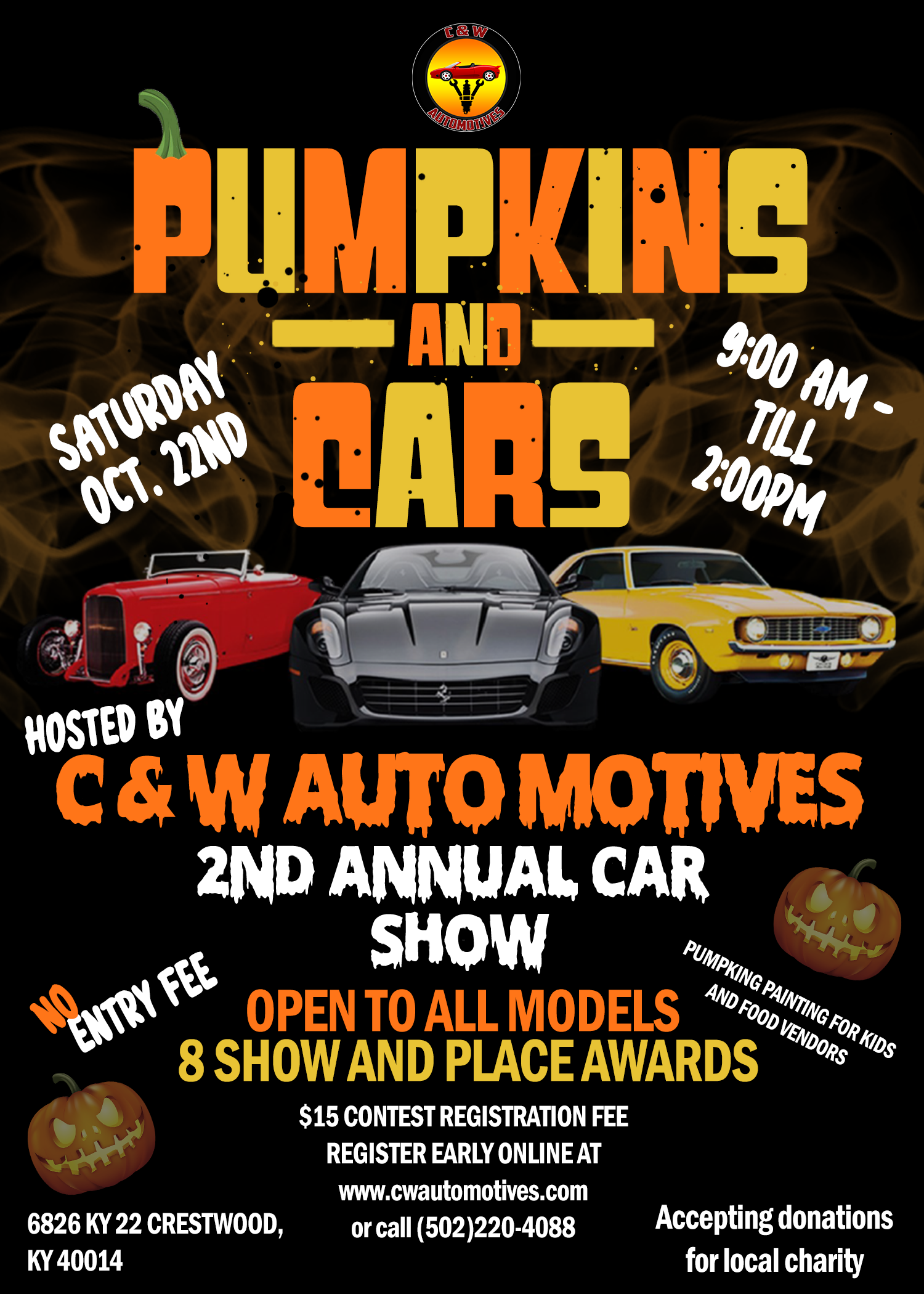 PUMPKINS & CARS hosted by CW Automotives The City of Crestwood, Kentucky